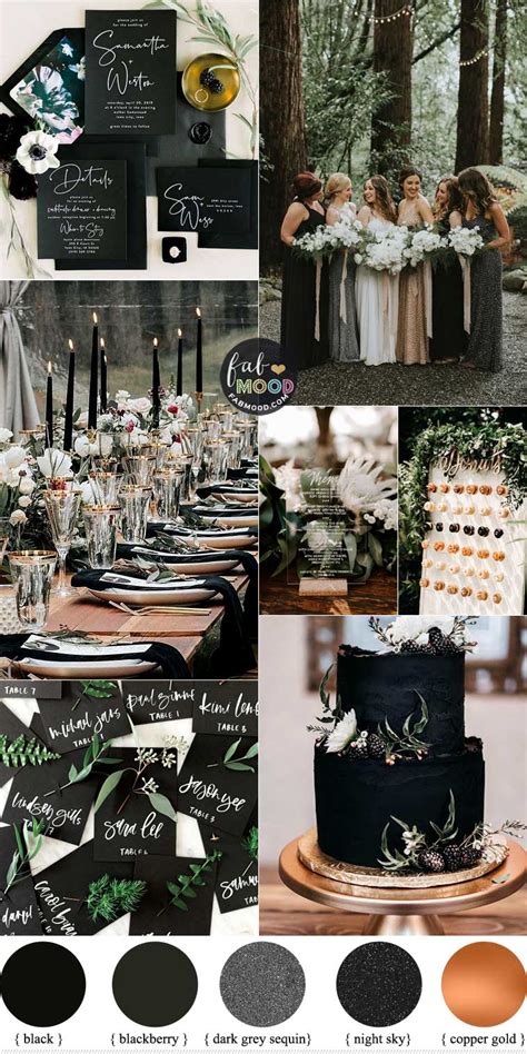 Black and Green Wedding Color Combos, Wedding Colour Palette