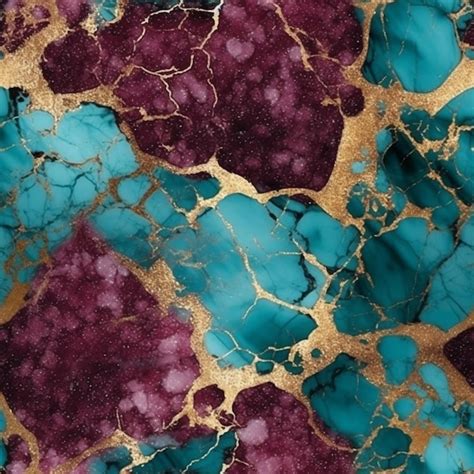 Premium Photo | A close up of a blue and purple marble surface with ...