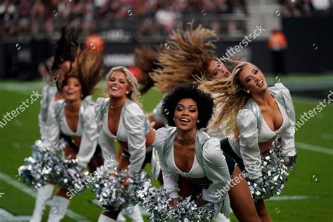 Las Vegas Raiders Cheerleaders Perform During Editorial Stock Photo ...