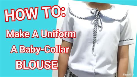 HOW TO MAKE A SCHOOL UNIFORM I BABY-COLLAR BLOUSE - YouTube