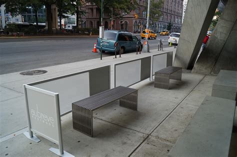 Sidewalk Cafe Barriers by iDivide: New York City - Au Breve Espresso Cafe Barriers