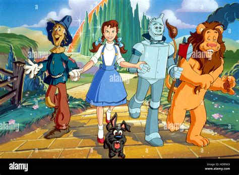 THE WIZARD OF OZ, Scarecrow, Dorothy, Toto the Dog, Tinman, Cowardly Lion, 1990-91, © Turner ...