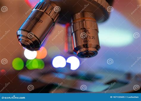 Professional Microscope in Biological Laboratory Stock Image - Image of ...