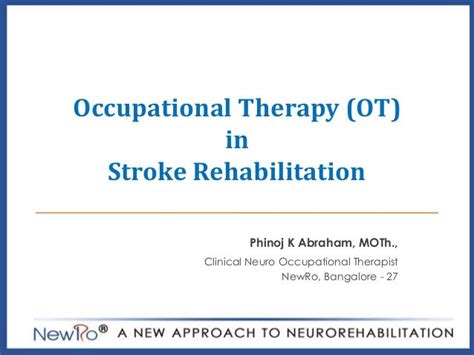 Occupational therapy in stroke rehabilitation