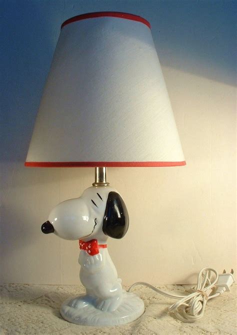 RESERVED Vintage Snoopy Lamp with Original Shade