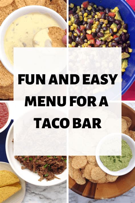 Try This Fun and Easy Menu for a Taco Bar! | The Welcoming Table | Taco bar, Taco bar party ...