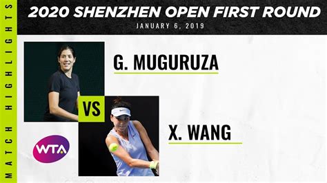 Garbiñe Muguruza vs. Wang Xinyu | 2020 Shenzhen Open First Round | WTA ...