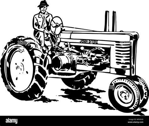 Harvesting john deere Black and White Stock Photos & Images - Alamy