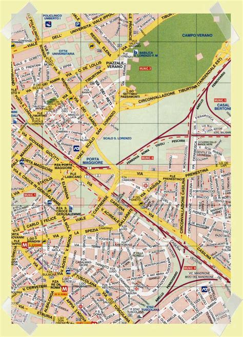 Mapa Porta Maggiore - Calles y monumentos - Guía En Roma