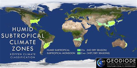 Humid Subtropical Climate Zones : r/geography