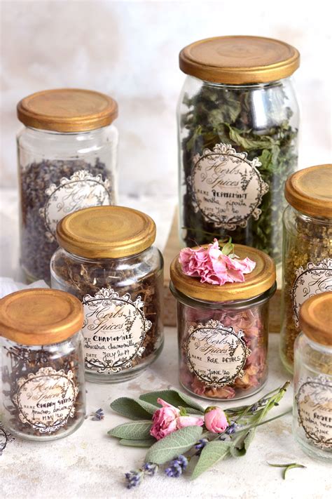 DIY Herbs and Spices Apothecary Jars - Dreams Factory