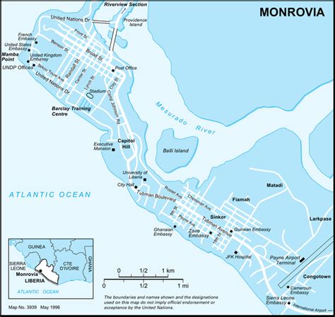 City Map of Monrovia (Liberia) : Worldofmaps.net - online Maps and Travel Information