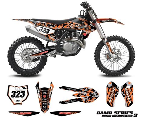 KTM CAMO Graphics Kit Orange – OMXGraphics