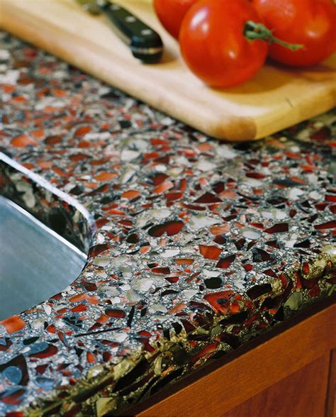 The Pros & Cons of Glass Countertops | Recycled glass countertops ...