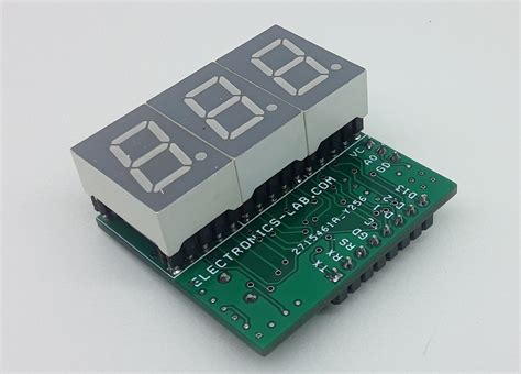 3 Digit Common Cathode 0.5″ – 7 Segment Display Module (Multiplexed) - Electronics-Lab.com