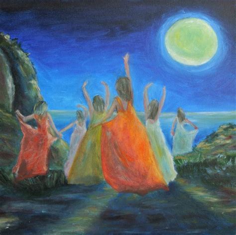 Full moon dancing Painting by Daria Kuzmenko | Saatchi Art