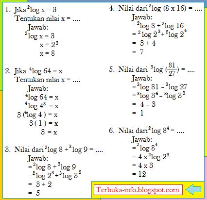 Contoh soal logaritma dan pembahasan - bcgasw