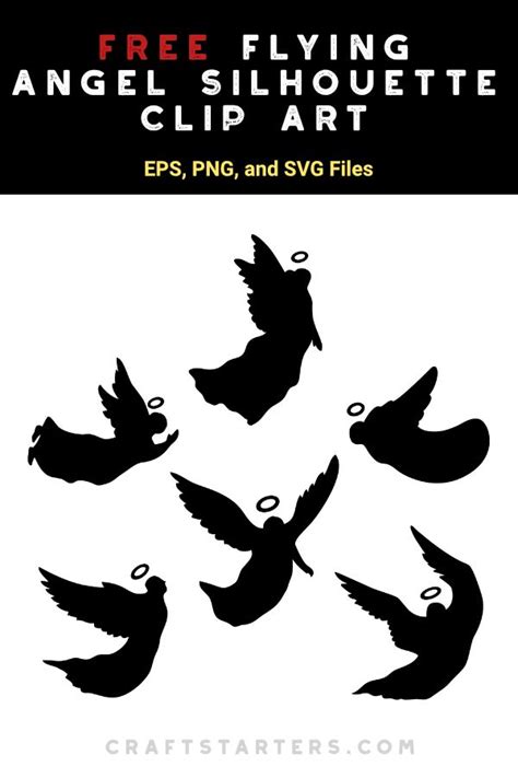 Free Flying Angel Silhouette Clip Art | Angel silhouette, Clip art, Silhouette clip art