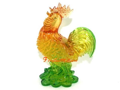 Colorful Feng Shui Rooster on Treasure :: Fengshui Shop