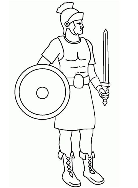 Roman Soldier Image coloring page - Download, Print or Color Online for Free