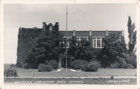 Western Christian High School Hull, IA Postcard