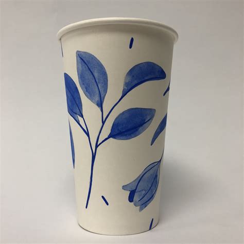 Paper Cup Art Blue by Maggie Chiang