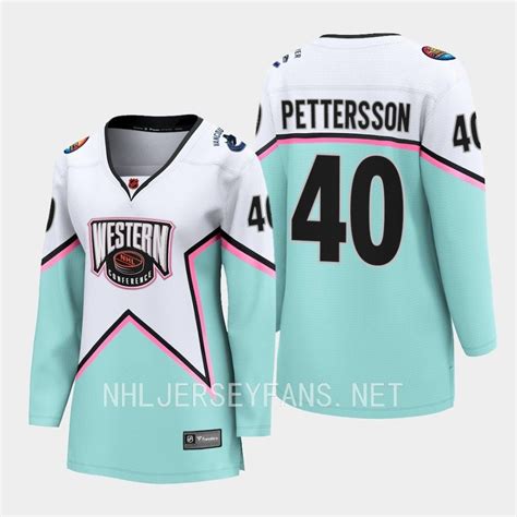 Elias Pettersson 40 Vancouver Canucks White 2023 All-Star Western Conf ...