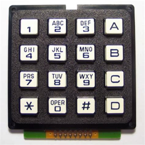 Vidnis: 4x4 KeyPad, Alphanumeric Mobile / Cell Phone Keypad C Code for ...