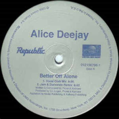 Alice Deejay - Better Off Alone (2000, Vinyl) | Discogs