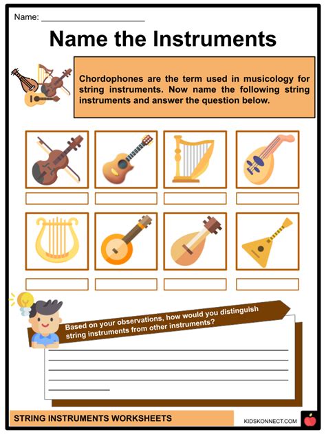 String Instruments Worksheets | Classification, History, Examples