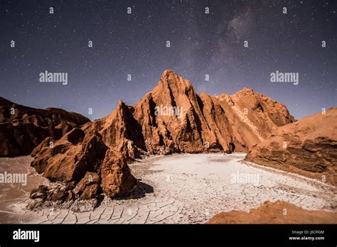 Stars and the Milky Way visible over the Atacama Desert in San Pedro de ...