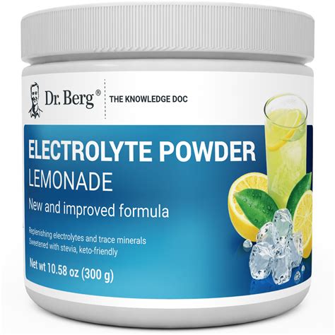 Dr. Berg's Nutrition Lab Lemonade Electrolyte Powder - Keto-Friendly Hydration Supplement, 50 ...