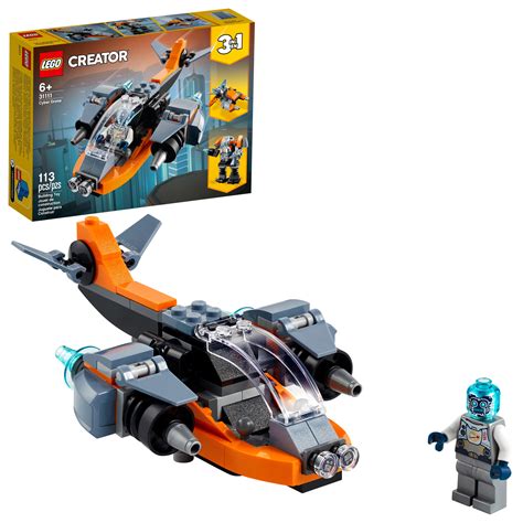 LEGO Creator 3 in 1 Cyber Drone Space Toys 31111 , Building Set with ...