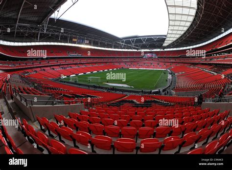 View inside Wembley Stadium, London, England. The English national ...