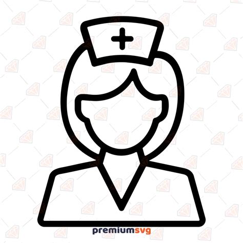 Nurse Silhouette Outline SVG, Medical Assistant SVG | PremiumSVG