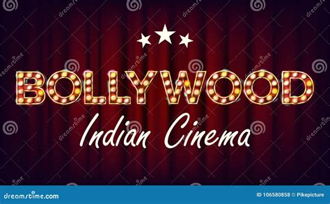 Bollywood Indian Cinema Film Banner. Indian Cinema Logo Sign Design ...