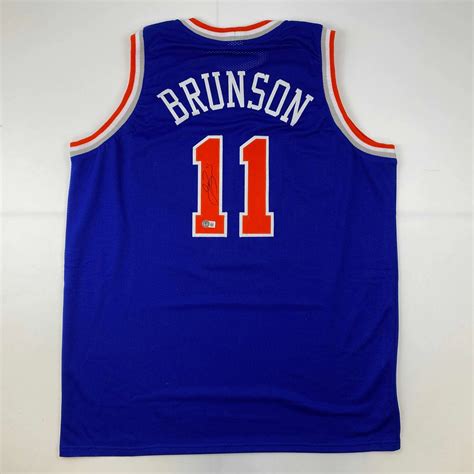 Jalen Brunson Autographed New York Knicks Custom Blue Jersey – KBK Sports