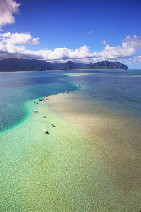 Sand Bar, Kaneohe Bay, Oahu, Hawaii Photograph by Douglas Peebles