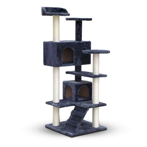 Cat Scratching Post Tree House Condo 134cm - Grey | Crazy Sales