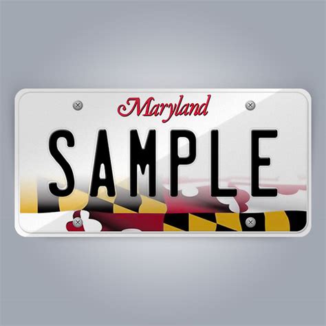 Maryland License Plate Replica, reflective, non-reflective