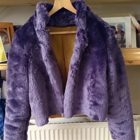 Purple Faux Fur Short Jacket | Stone Fabrics and Sewing Surgery