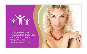 Bright Woman Business Card Template & Design ID 0000013653 - SmileTemplates.com