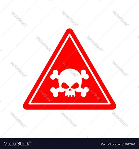 Danger poison sign red attention toxic hazard Vector Image