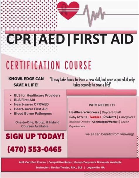 CPR / BLS AHA Certificate Training and Re-Certification - Loganville ...