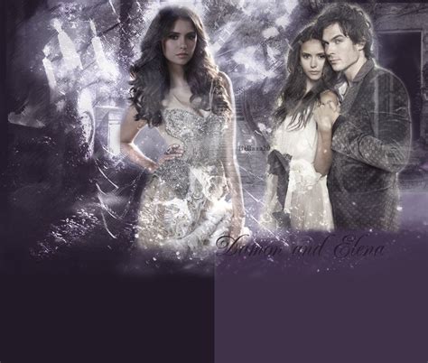 Elena and Damon - Damon & Elena Fan Art (37389259) - Fanpop