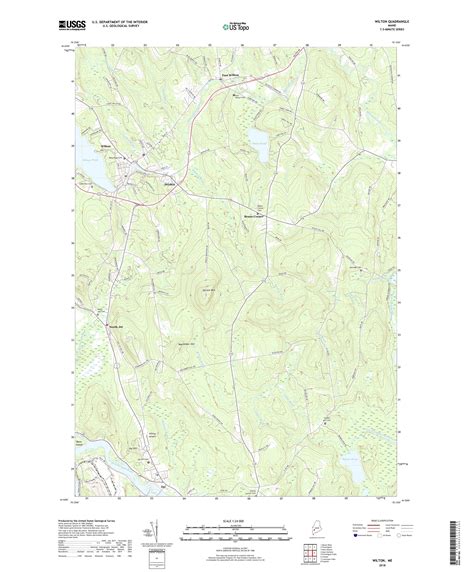 MyTopo Wilton, Maine USGS Quad Topo Map