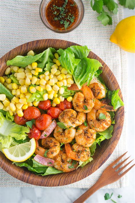 Roasted Cajun Shrimp Salad Recipe | NoobCook.com