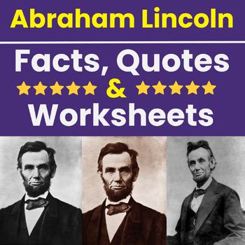 Abraham Lincoln, Facts, Quotes & Worksheets. Historical figure Activity for kids