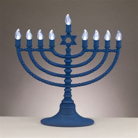 Rite Lite 11 Battery Operated Lighted LED Blue Star of David Chanukah ...