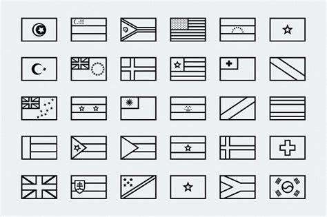 Simplified outline world flags | Flags of the world, World map continents, Flag